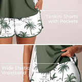 Tankini de Cor Sólida com Estilo Boyleg