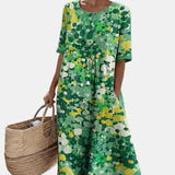 Helena | Vestido midi floral solto e leve