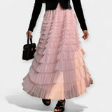 Saias elegantes com detalhe decorativo de tule