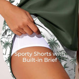 Tankini de Cor Sólida com Estilo Boyleg