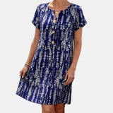 Marina | Vestido estampado com botões