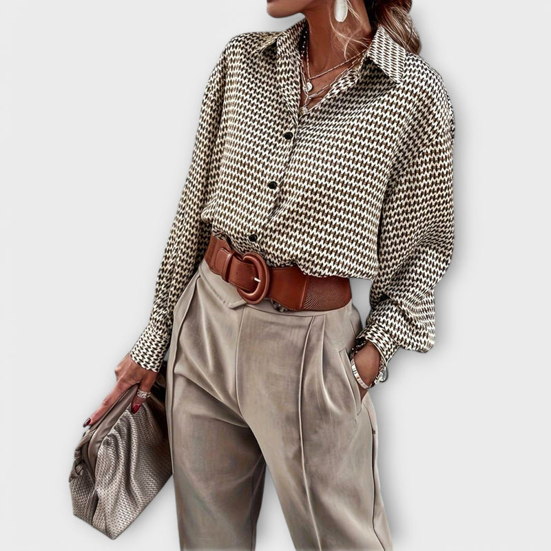 Ashley - Blusa de manga larga de estilo vintage