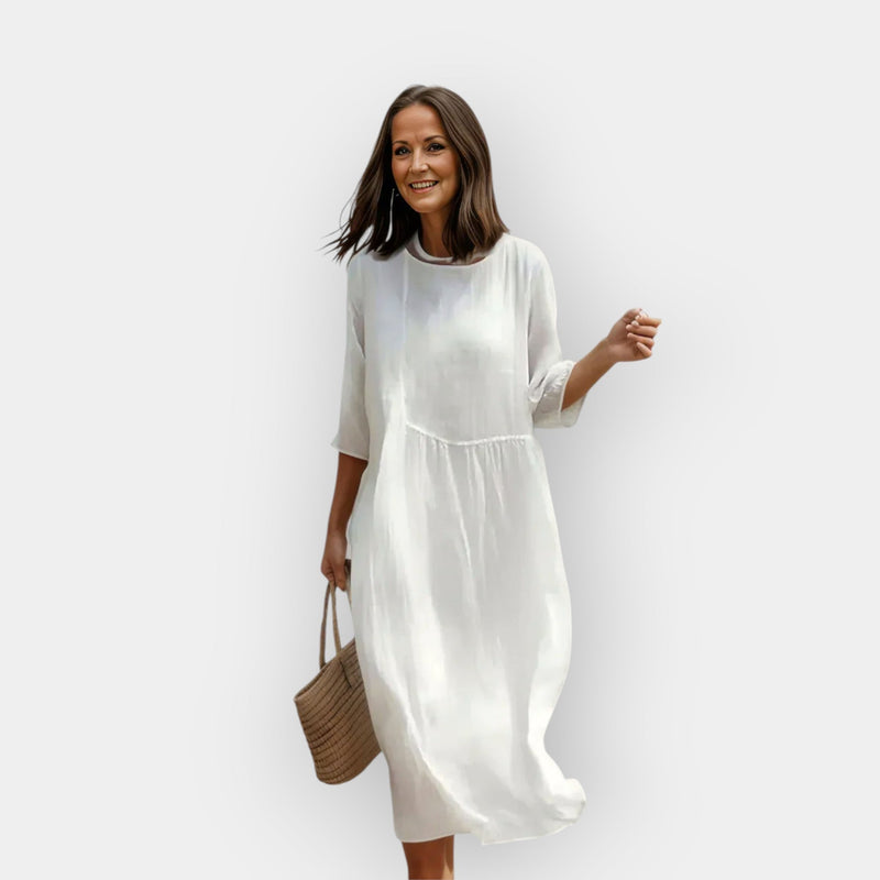 Vestido com Corte Confortável para o Abdómen