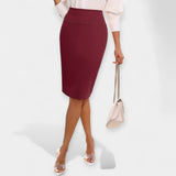 Falda Midi Com Cintura Alta