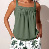 Tropical Palm Print Tankini