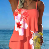 Tankini Floral com Alças para Férias