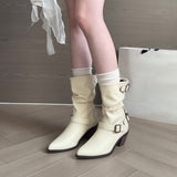 Margarida | Botas Casuais Elegantes de Salto Médio