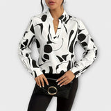 Katherine | Blusa elegante de manga longa com decote em V