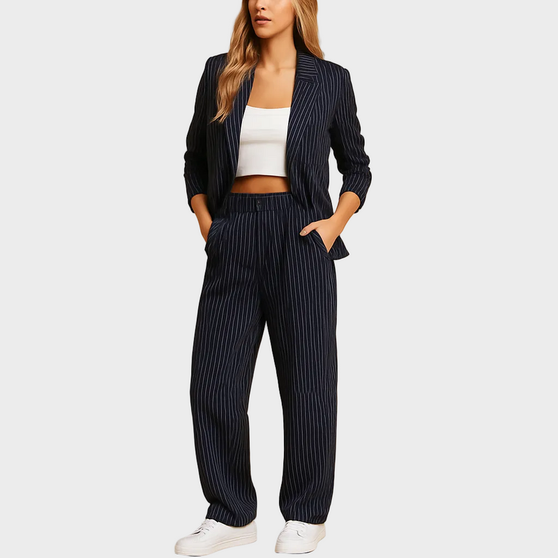Annelies - Conjunto elegante de blazer e calças para mulheres
