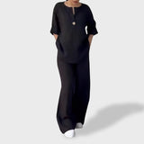 Letícia | Conjunto leve de linho para o verão
