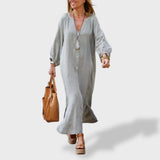 Eva |Vestido de Verão de Algodão e Linho