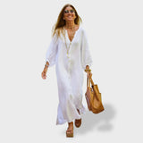 Eva |Vestido de Verão de Algodão e Linho