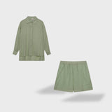 Maud | Conjunto elegante de camisas e calças de linho