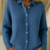 Eva | Clássico Cardigan de Malha com Botões