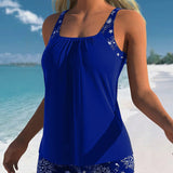 Sun-Printed Tankini with Boyshorts