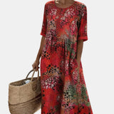 Paula | Vestido midi floral solto e leve