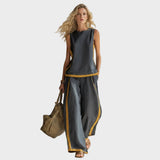 Teresa - Conjunto Elegante de Roupa de Linho