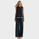 Teresa - Conjunto Elegante de Roupa de Linho