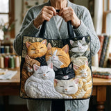 Bolsa Artesanal Acolchoada Gatinhos Sonolentos | Ternura Aconchegante