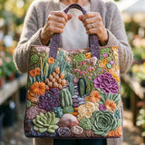 Bolsa Artesanal Jardim de Suculentas | Vida que Persiste