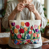 Bolsa Estofada Jardim de Tulipas | Cores da Primavera