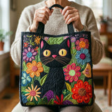 Bolsa Acolchoada Encanto de Gato Negro | Mistério Elegante