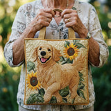 Bolsa Artesanal com Estampa de Golden Retriever | Lealdade Dourada