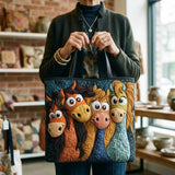 Bolsa Artesanal Póneis Brincalhões | Alegria Despreocupada