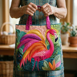 Bolsa Acolchoada Flamingo Multicolor | Explosão de Cor