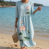 Raquel - Vestido Maxi Elegante com Bordado