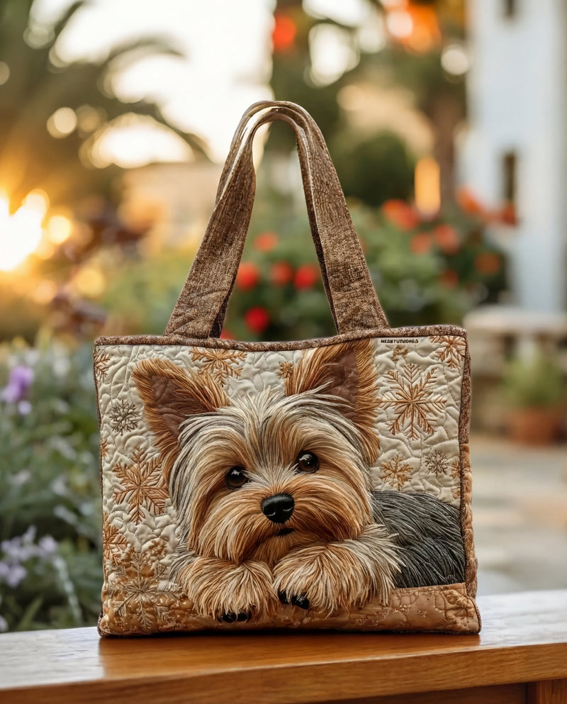Bolsa Artesanal Acolchado Yorkie Brilhante