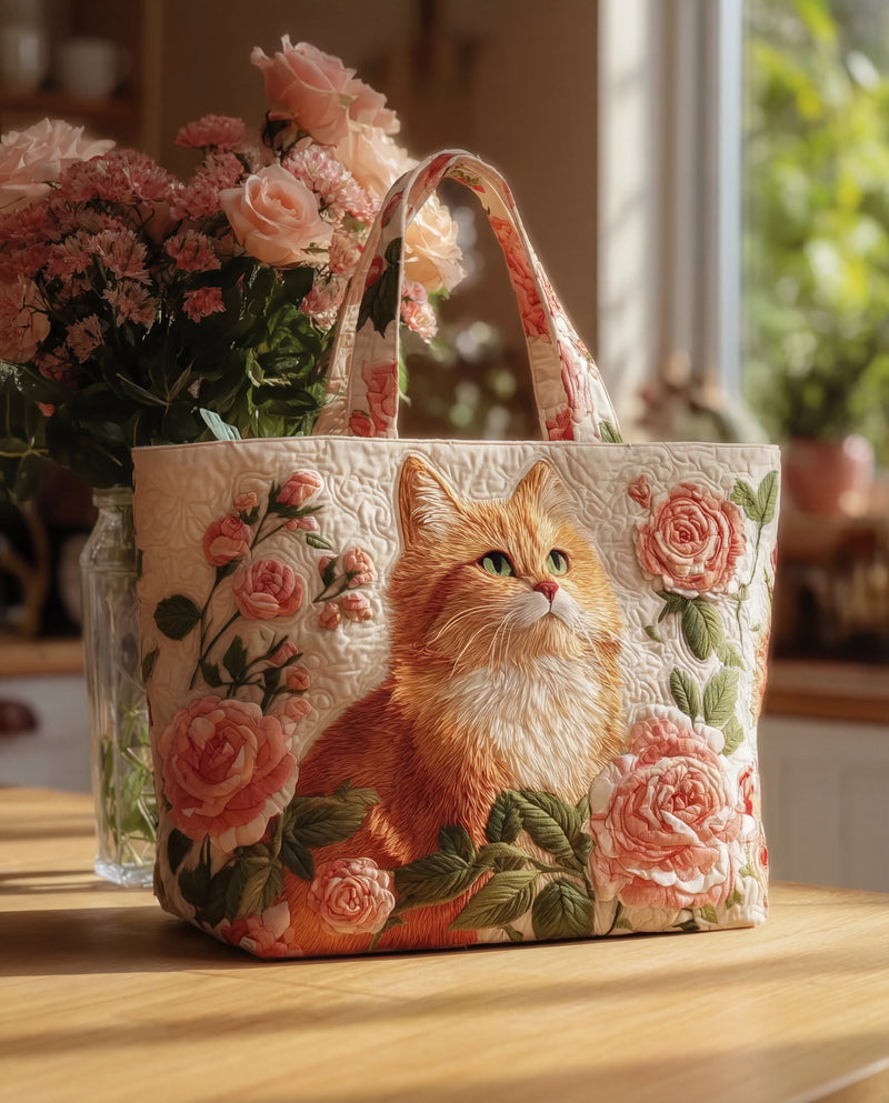 Bolsa Artesanal Gato com Rosas