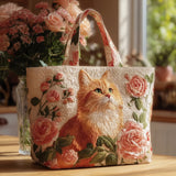 Bolso Artesanal “Gato com Rosas”