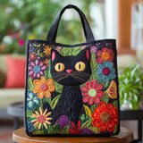Bolso Artesanal Acolchado “Gato Negro Encantado”