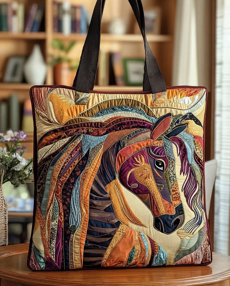 Bolsa Artesanal Cavalo em Mosaico Multicolor