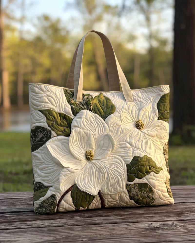 Bolsa Artesanal Acolchado Motivo Floral