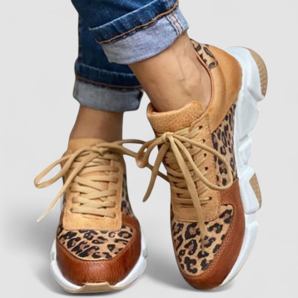 Cris | Sapatos Confortáveis com Estampado de Leopardo