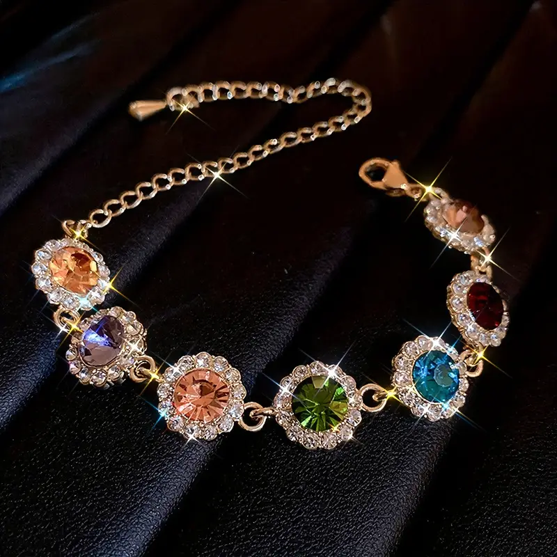 Pulseira de zircônia colorida