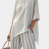 Clarisse | Conjunto Daisy Elegante Assimétrico Blusa Patognost