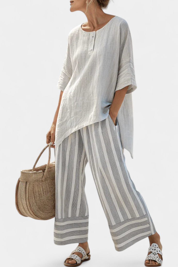 Clarisse | Conjunto Daisy Elegante Assimétrico Blusa Patognost