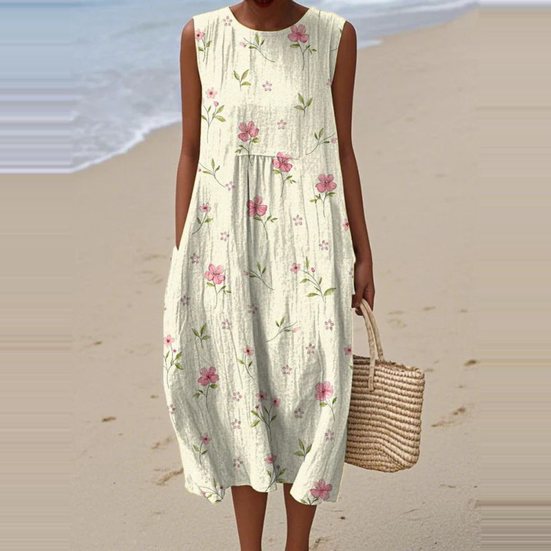 Janete | Vestido Midi Sem Mangas