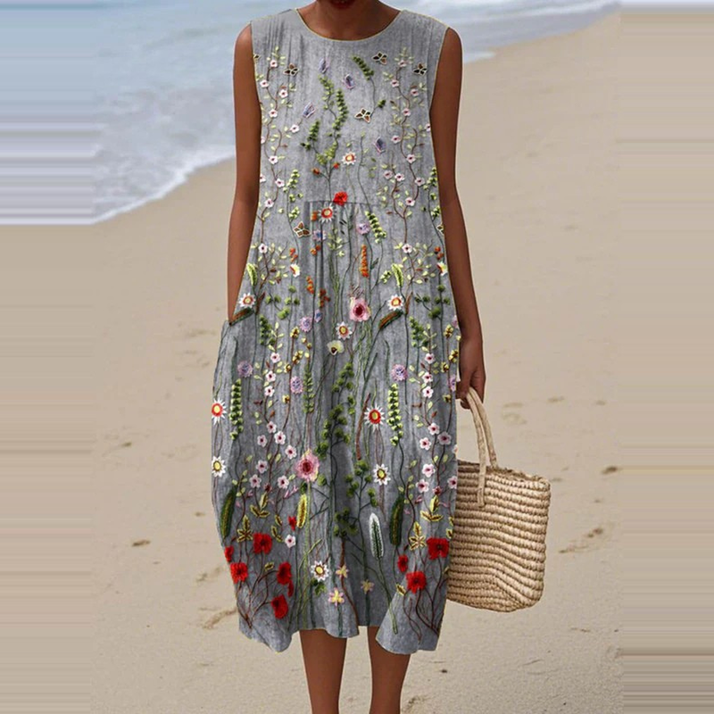 Helena | Vestido Midi Sem Mangas