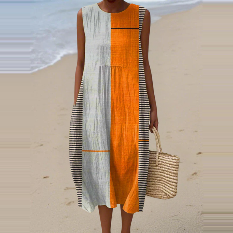 Glória | Vestido Midi Sem Mangas