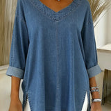 Maja - Camiseta de algodão denim eterna