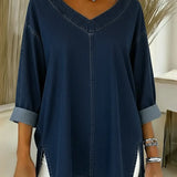 Maja - Camiseta de algodão denim eterna