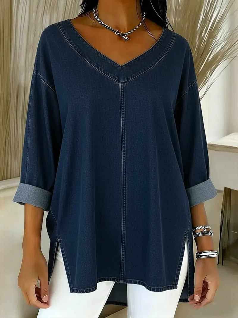 Maja - Camiseta de algodão denim eterna