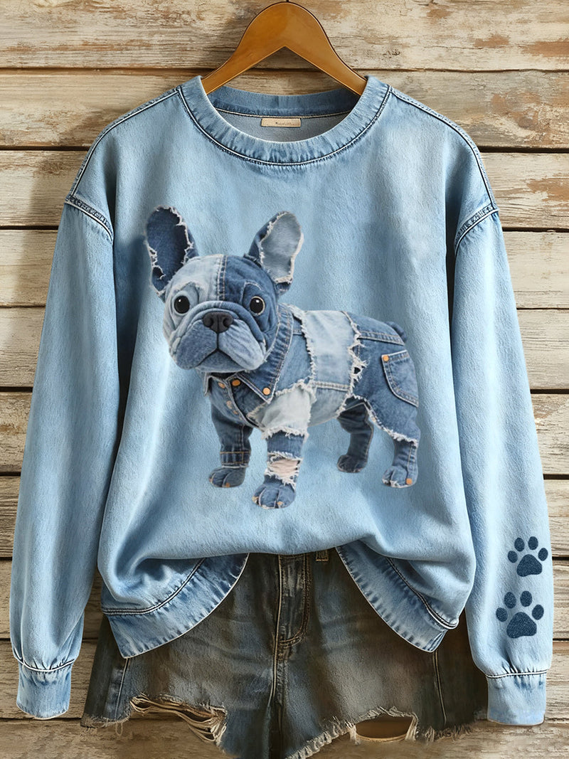 Vida - Camisola para mulheres com bulldog francês