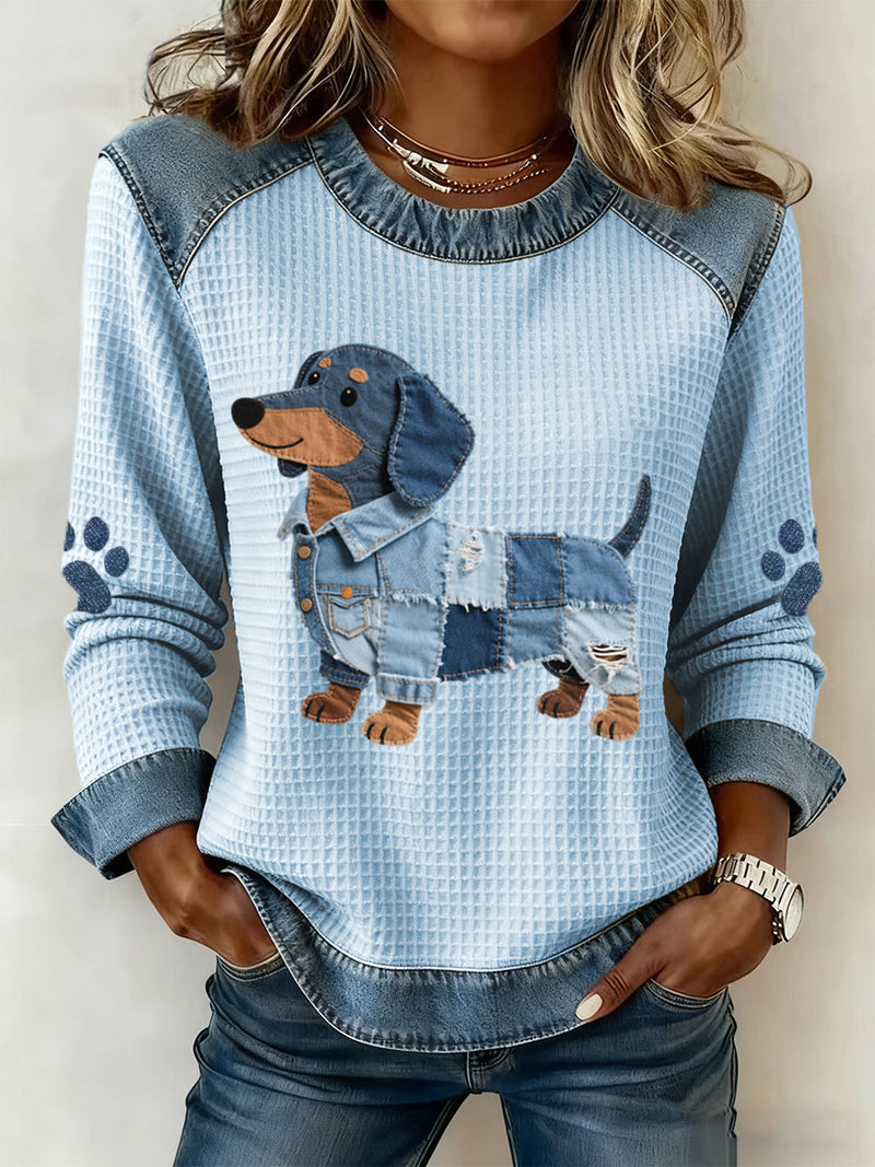 Júlia | T-shirt com Estampado de Cachorro-Quente