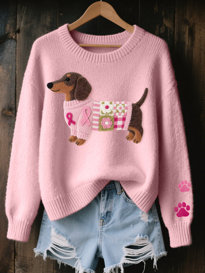 Alba – Camisola com design de pastor alemão em lã de feltro