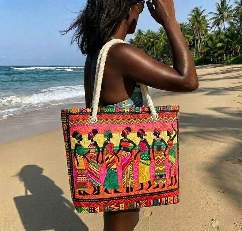 Bolso de Praia Feito à Mão | Rainhas de Melanina